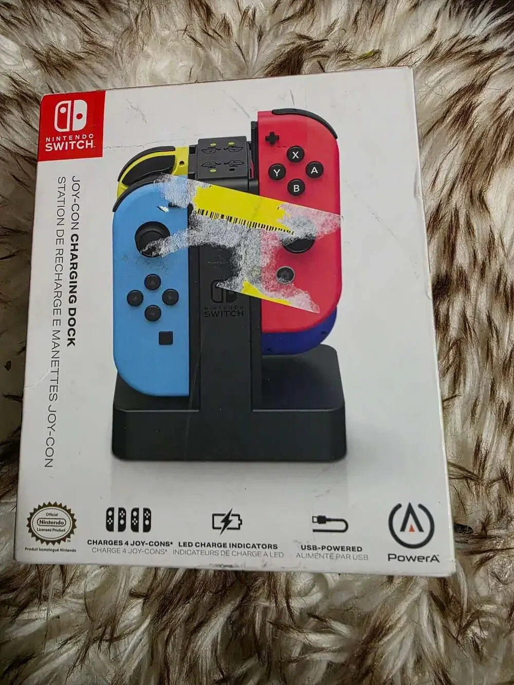 Nintendo Switch Joy-Con Charging Dock PowerA4 Controller Charger Station Box Dam